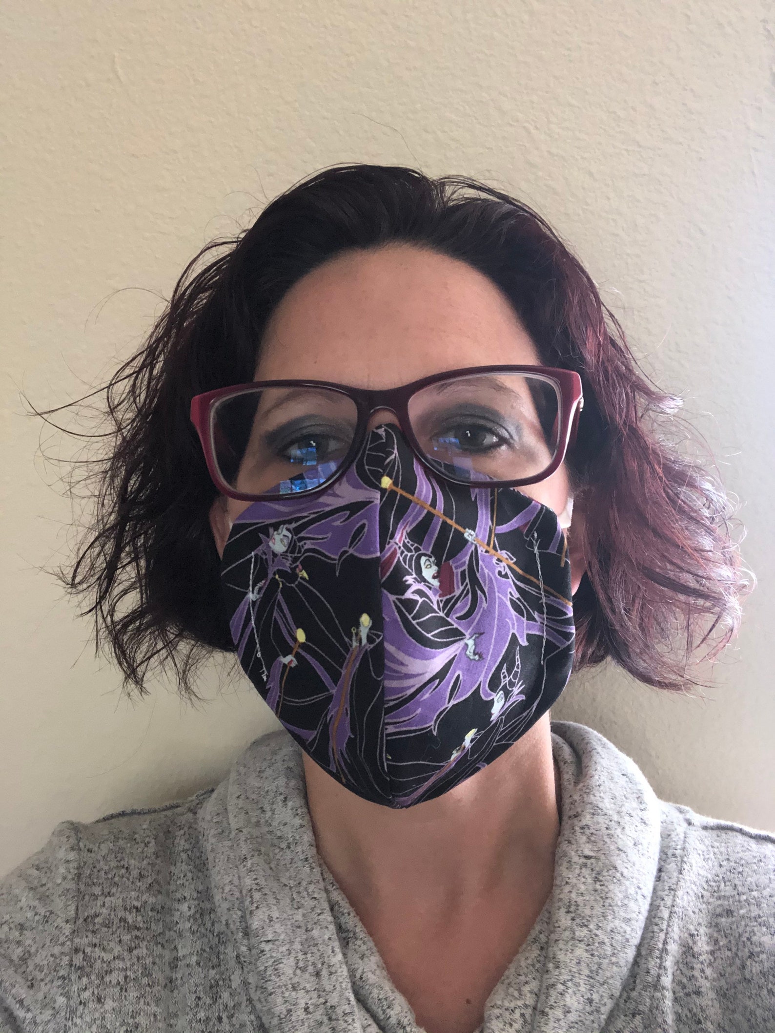 Adult Disney Villain Maleficent 100% Cotton Face Masks | Etsy