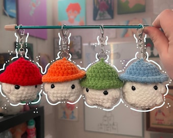 Crochet Mushroom Plush Keychain