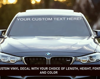 Custom Decal For Windshield 40 x 4 Instagram or Any Social Media Link Add your own Text or Facebook