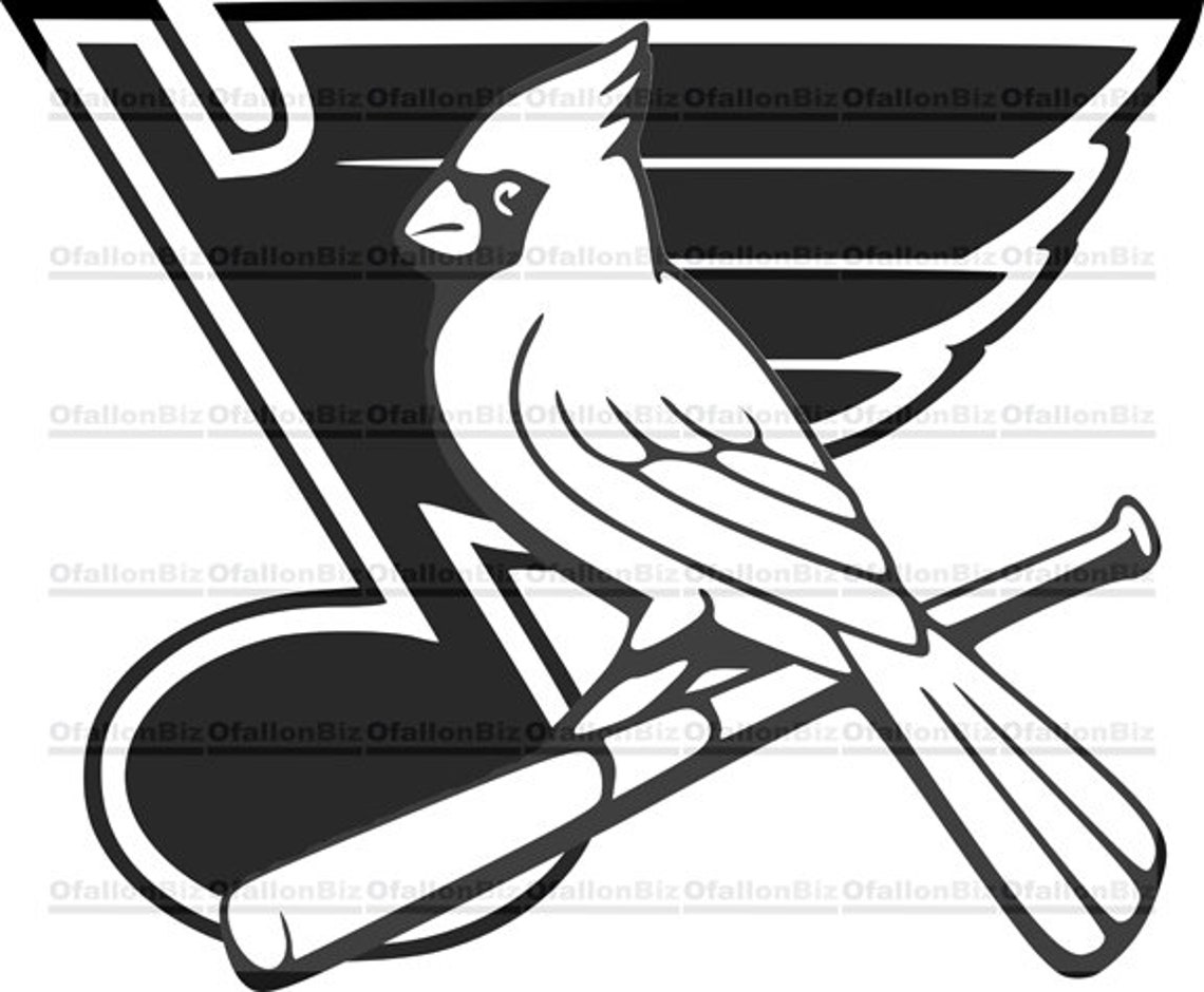 St Louis Blues Cardinals Vinyl Sticker Decal Etsy