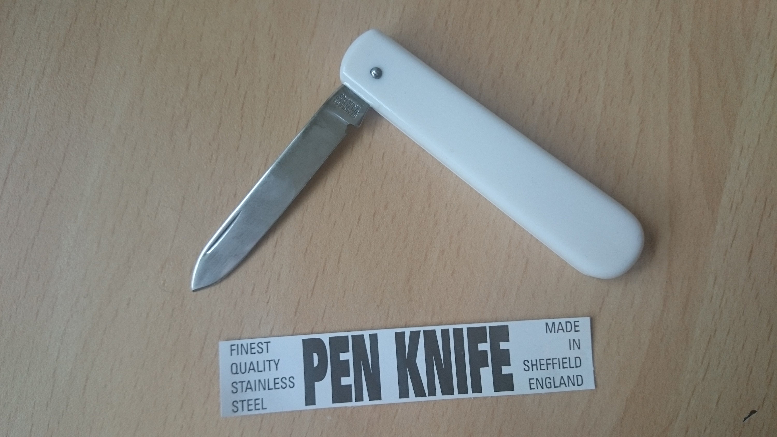 Pen knife Sheffield made white Etsy