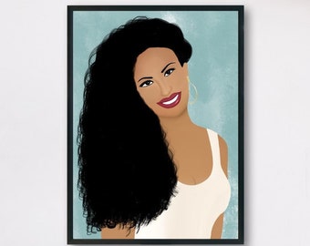 PRINT-Selena Quintanilla Art Decor, Como la flor image