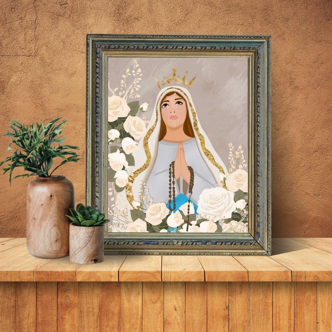 Our Lady of Lourdes Classroom Catholic Print – Faith Based Wall Art - Etsy