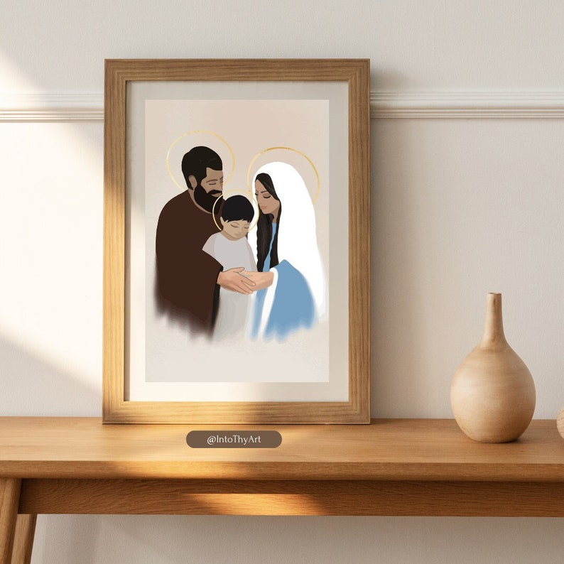 Print-holy Family Print - Catholic Gift | Christmas Decor | Religious ...