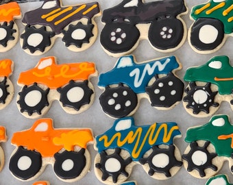 Monster Truck Sugar Cookies