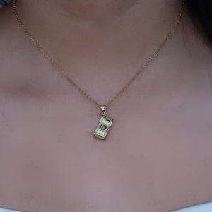 100 Bill Gold Necklace, Dollar Bill Necklace