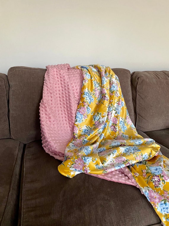 Pink and yellow blanket hotsell