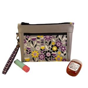 Teléfono de cartera de pulsera floral, bolsa de cremallera con correa, bolsa de maquillaje para bolso, bolso de embrague pequeño, bolsos y monederos pequeños, regalos de cumpleaños