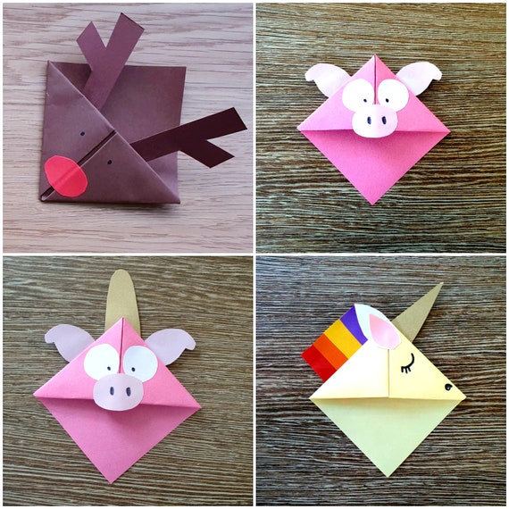 DIY, Craft Kit, Origami Bookmarks Craft Kit, Party Bag Filler, Paper Craft,  Children's Craft Kit, Origami Craft, School Leavers Gifts 