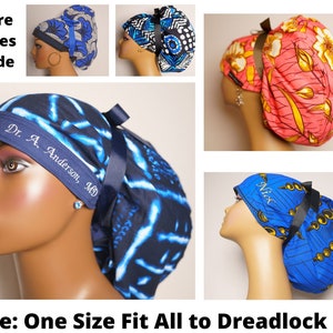 Ankara Ponytail Scrub Cap Dreadlock 