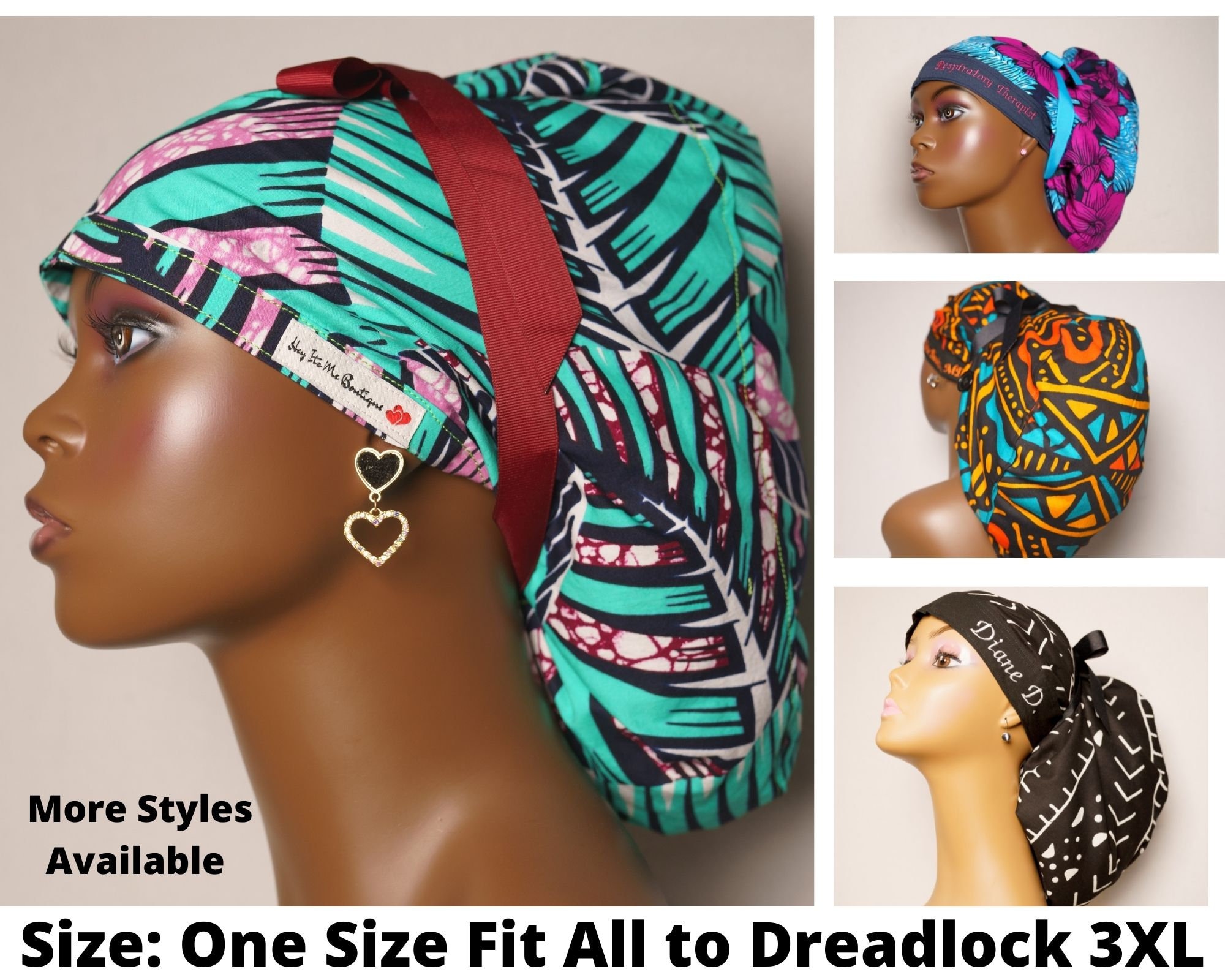 Ankara Ponytail Scrub Cap Dreadlock 