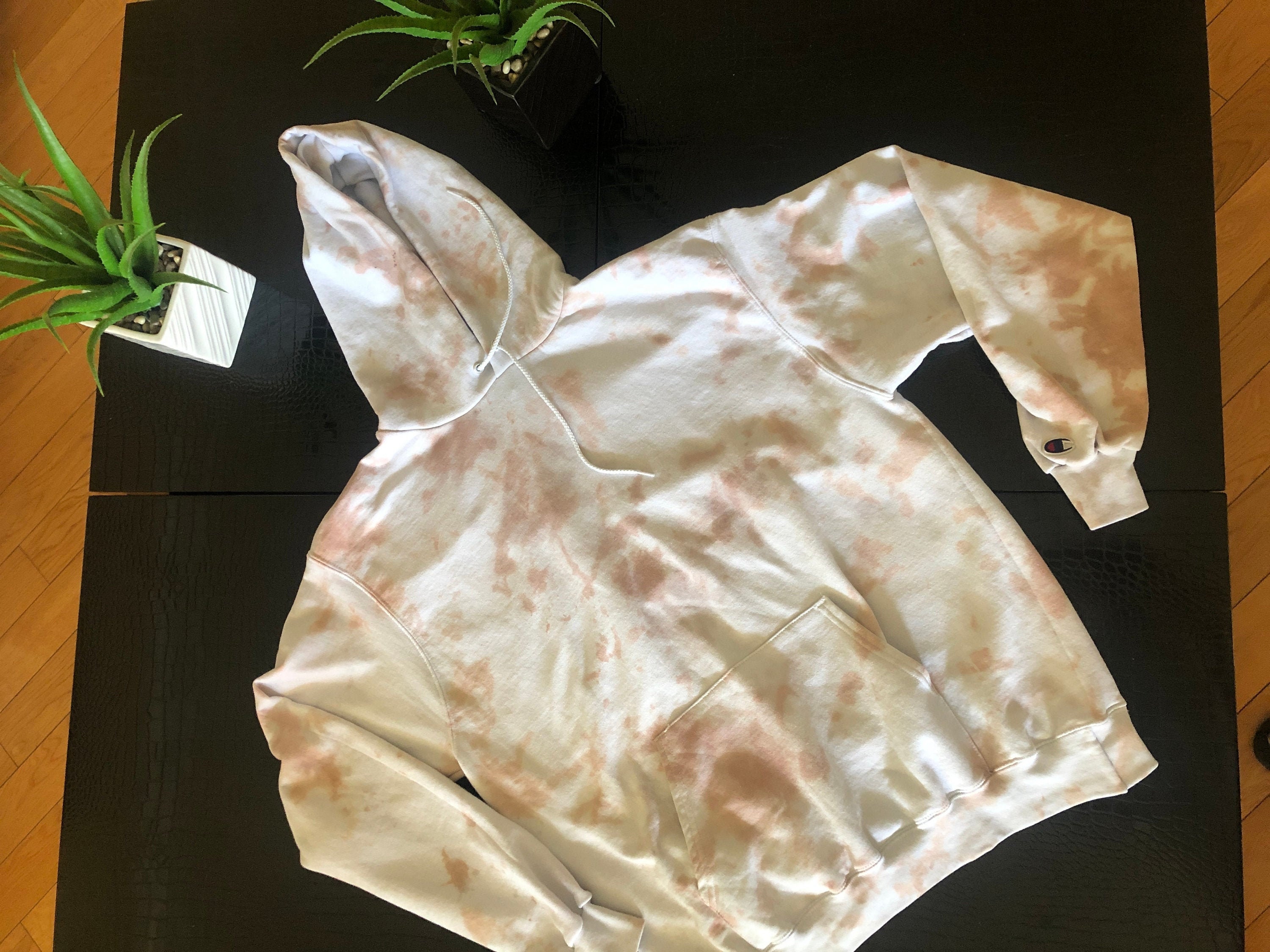 Tan Tie Dye Hoodie Etsy