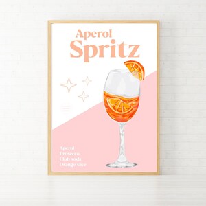 Cocktail Aperol Spritz Wall Art Print