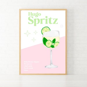 Hugo Spritz Cocktail Digital Art Print