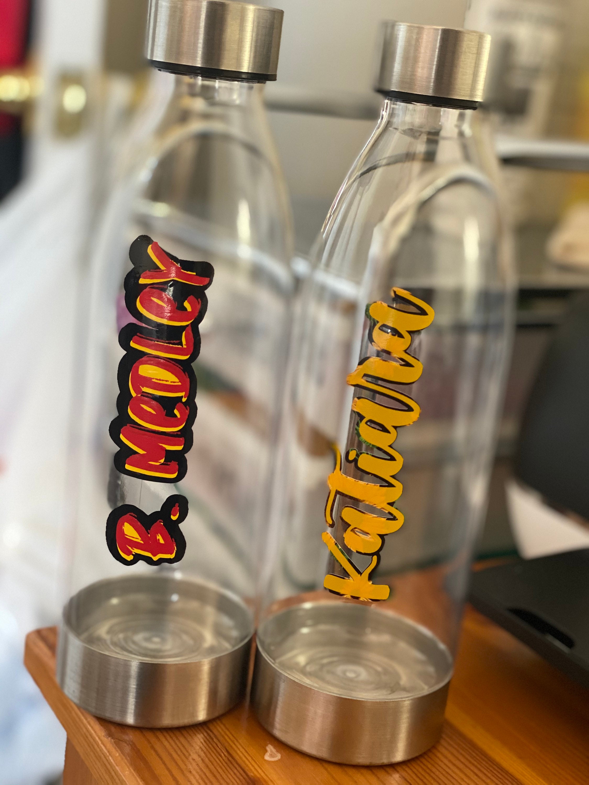 Clear Personalized Water Bottle Custom Made Gift Wedding Etsy