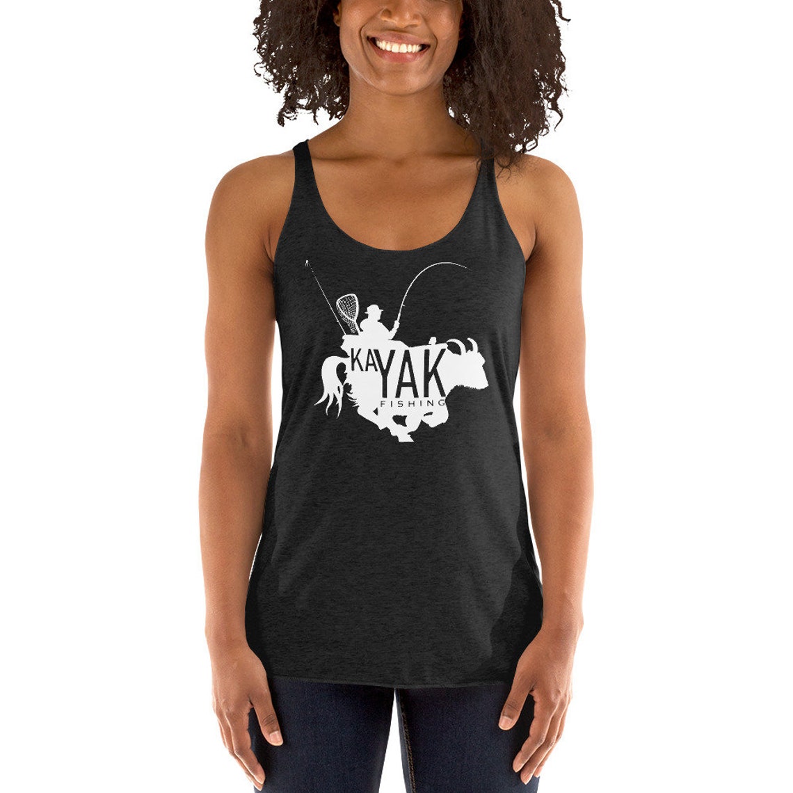 Kayak Fishing Women's Racerback Tank Top Fishing Tank Etsy