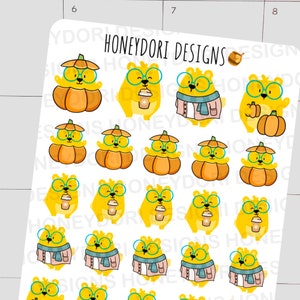 Autumn Stickers - Fall Theme Planner Stickers - Pumpkin Patch Stickers - Cozy Stickers - October Stickers - Fall Planner Stickers