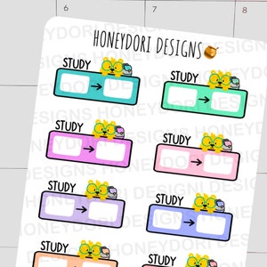 Study Trackers - Study Stickers - School Planner Stickers - Study Planner Stickers - School Stickers - Student Planner Stickers