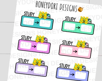 Study Trackers - Study Stickers - School Planner Stickers - Study Planner Stickers - School Stickers - Student Planner Stickers