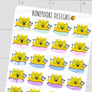 Early Start Stickers - Wake Up Early Planner Stickers - Early Bird Stickers - Planner Stickers - Morning Stickers - Sleeping Stickers