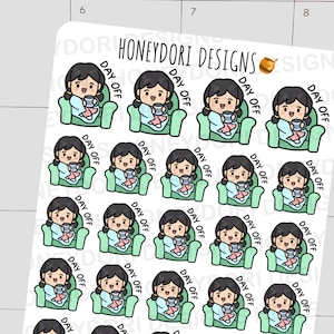 Day Off Stickers - Day Off Planner Stickers - Dayoff Stickers - Weekend Planner Stickers - Work Planner Stickers - School Stickers