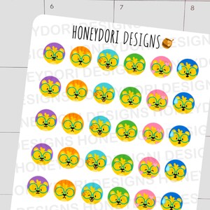Ours Emoji Stickers 1 - Ours Emotes - Autocollants Planificateur - Ours Autocollants-Scrapbook Autocollants-Journal Autocollants-Cute Stickers-Sticker Set