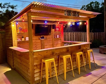 Bar with Storage Shed The Storehouse by Taverns-To-Go 10' x 10'