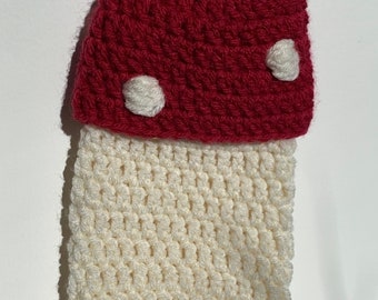 Crochet Mushroom Water Bottle Holder COMPLETED 16oz 24oz