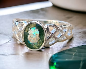 Custom Celtic Cremation Ashes Memorial Pet Keepsake Ring
