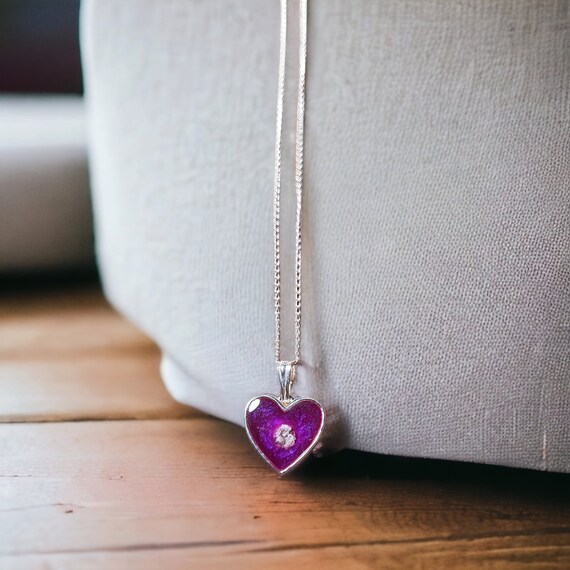 Pet Cremation Heart 925 Sterling Silver Pendant and Chain Memorial Jewellery Urn Necklace