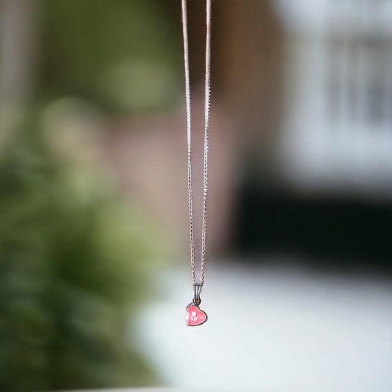 Teeny Tiny Cremation Heart 925 Sterling Silver Pendant and Chain Memorial Jewellery Urn Necklace