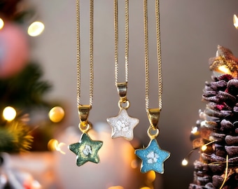 Pet Ashes Star Necklace Sterling Silver Memorial Jewellery