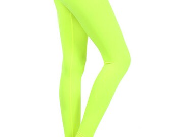 Neon Fluorescent Colored Seamless Leggings One Size 
