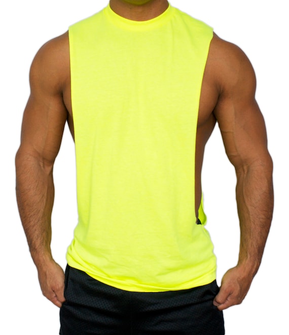 Muscle Cut Stringer T-Shirt Tank Top Workout Bodybuilder Athletic Top for Mens Workout Shirt Flattering Style Sleeveless Top