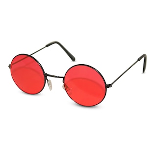 Round Lennon Style Circle Retro Sunglasses With Colored Lens - Etsy
