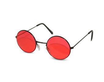 Big Round Sunglasses Retro Circle Tinted Lens Glasses UV400