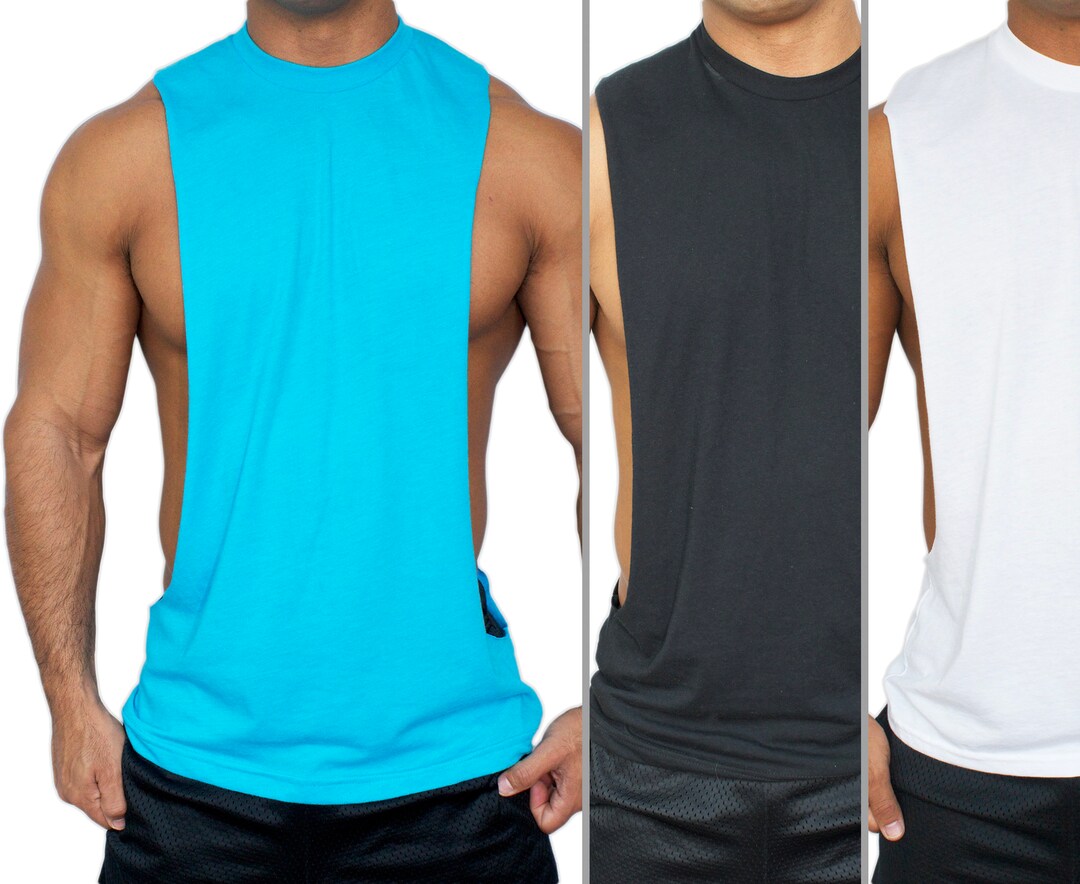 Muscle Cut Stringer Tshirt Tank Top Workout Bodybuilder Athletic Top