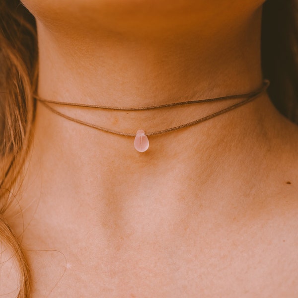 Double Layered Choker Necklace, Teardrop Choker, Boho Choker, Hippie Necklace, Simple Beach Necklace, Indie Jewelry, Necklaces for Women