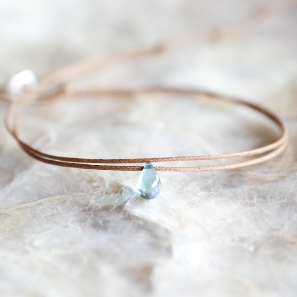 Two Tone Multi Teardrop Necklace