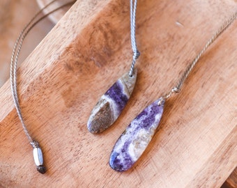 Amethyst Crystal Necklace, Amethyst Pendant Necklace, February Birthstone, Natural Amethyst Necklace, WATERPROOF Boho Hippie Jewelry Gift
