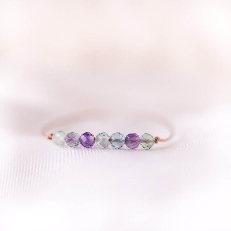 Custom Crystal Bracelet, Choose your Gemstone, Adjustable WATERPROOF Birthstone Jewelry, Boho Beaded Bracelets for Women, Best Friend Gift image 10