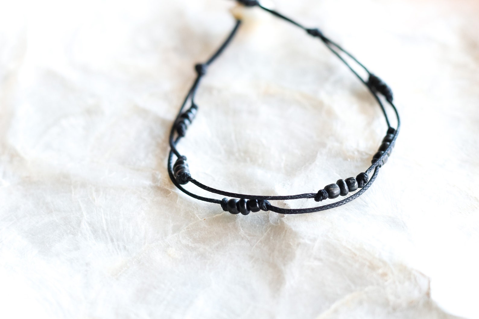 Black African Beaded Anklet Layered Anklet Ankle Bracelets Etsy