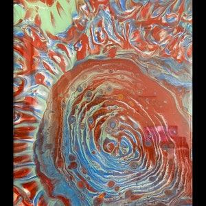 Blacklight (UV/Ultraviolet) reactive sparkly holographic acrylic pour - “My MJ”