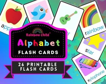 Printable Alphabet Flash Cards for Toddler and Preschoolers