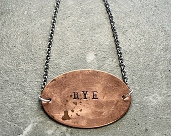 Ready to Ship Hand Stamped Weathered Decanter Tag - Rye