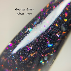 After Dark - nail dip powder, holographic dip powder, dip powder for nails, black dip powder, acrylic nail powder, nail tech gifts