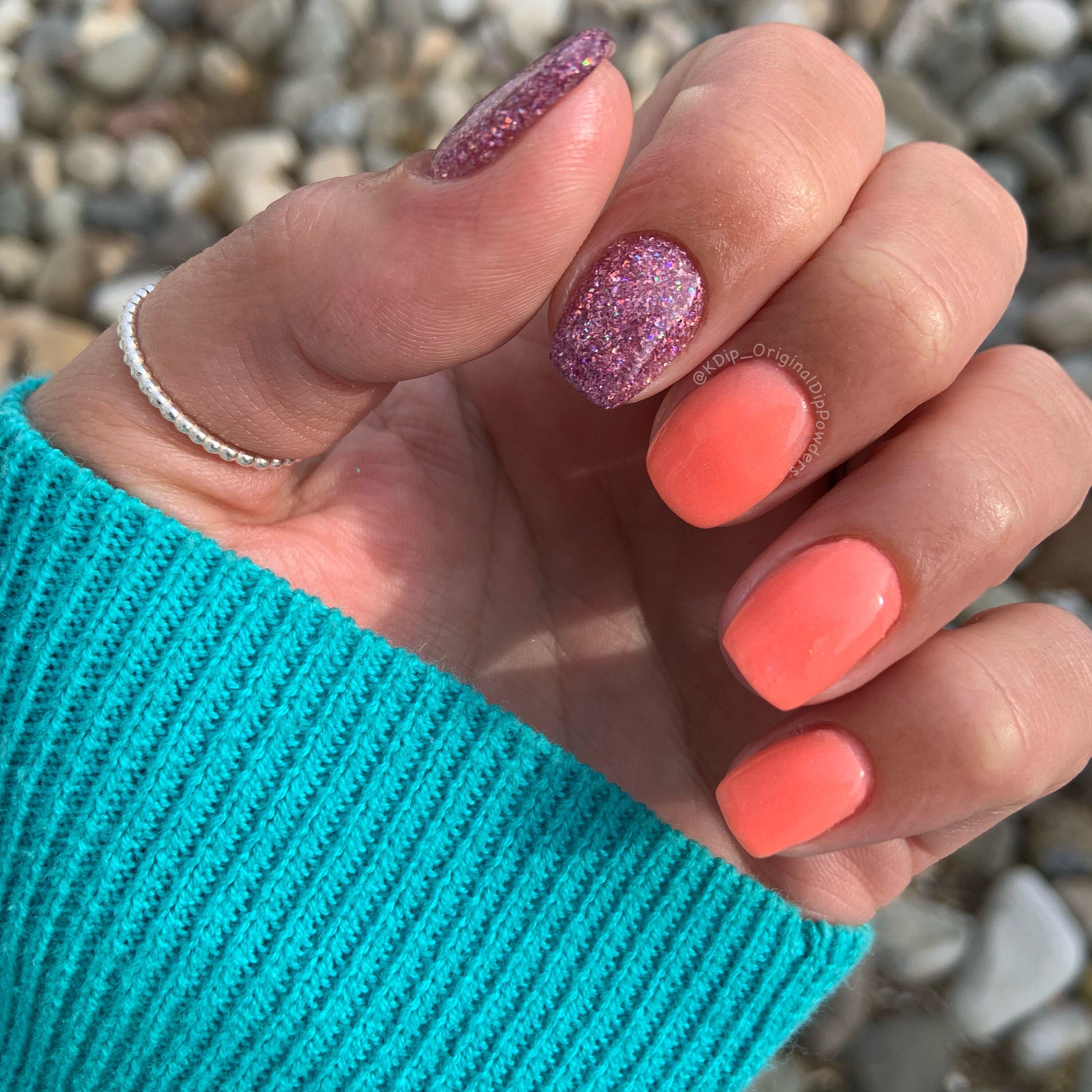 Alurea coral nail dip dip powder nails nail dip powder | Etsy