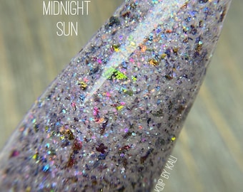 Midnight Sun flakie dip powder for nails