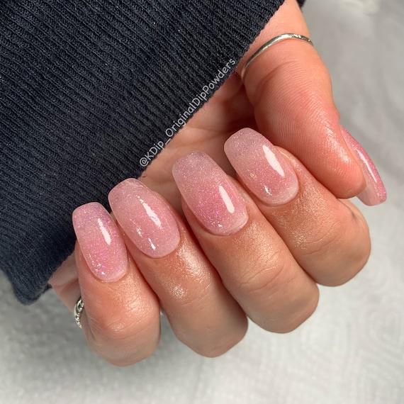 Pink powder nails discount