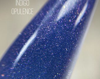 Indigo Opulence - blue dip powder, purple nail dip, shimmer dip powder, dipping powder for nails, nail tech gifts, nail artist gifts, KDip